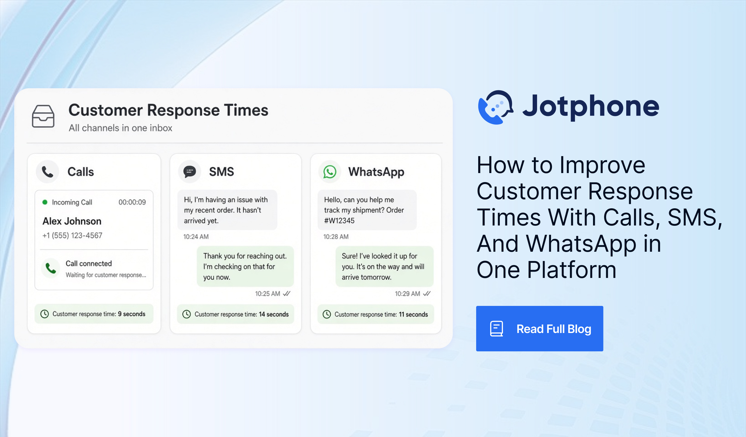 Improve Customer Response With Calls, SMS, WhatsApp